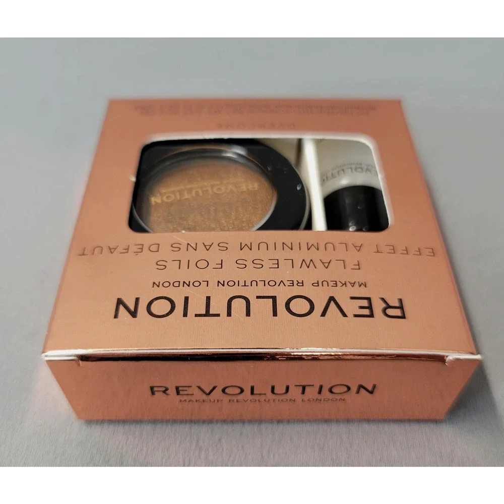 Makeup Revolution London Flawless Foils Eye‎ Shadow Overcome + Primer 0.07oz New
